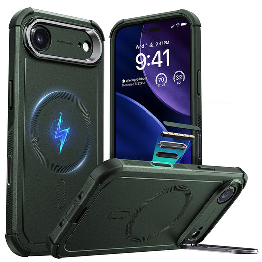 Futrola MagSafe za Apple iPhone 17 Air, ESR, Cyber Armor Kickstand, Zelena