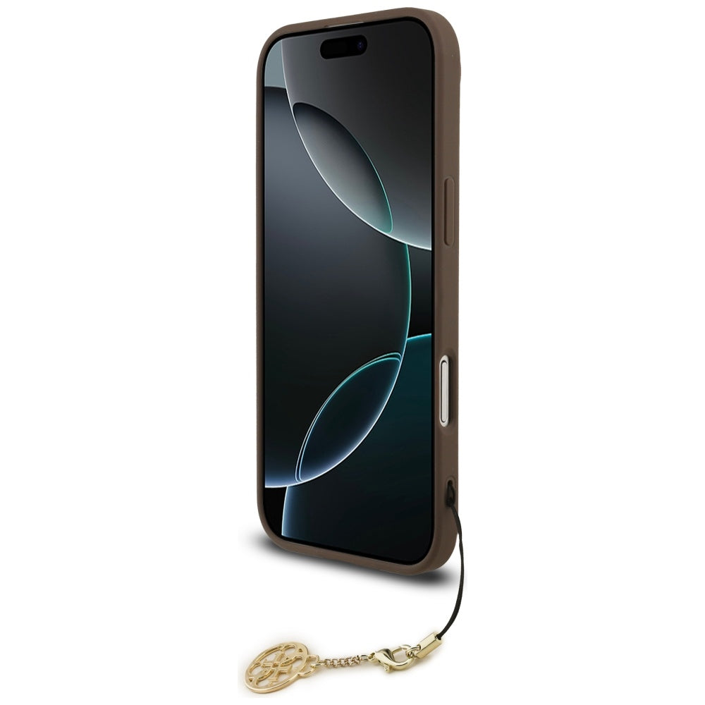 MagSafe futrola za Apple iPhone 17 Air, Guess, 4G Charm Cradle, smeđa