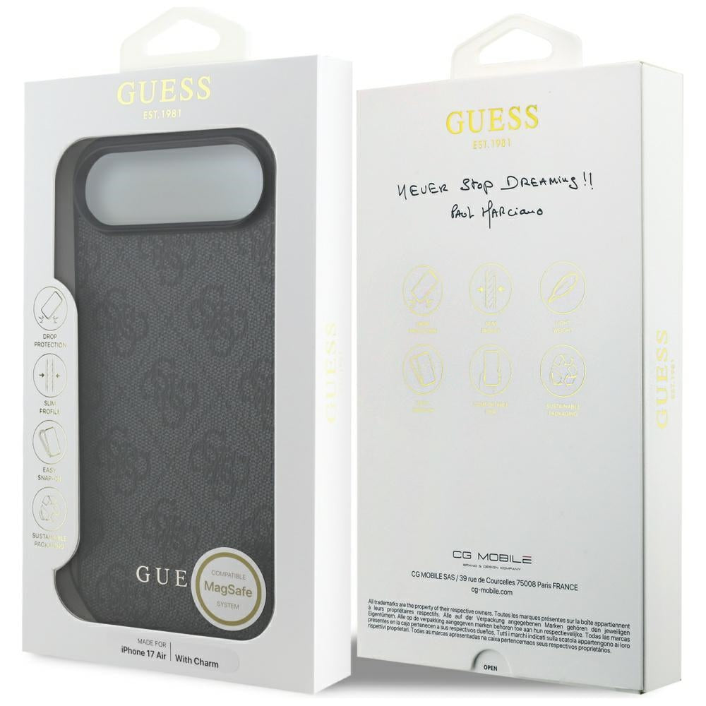 MagSafe futrola za Apple iPhone 17 Air, Guess, 4G Charm Cradle, Crna