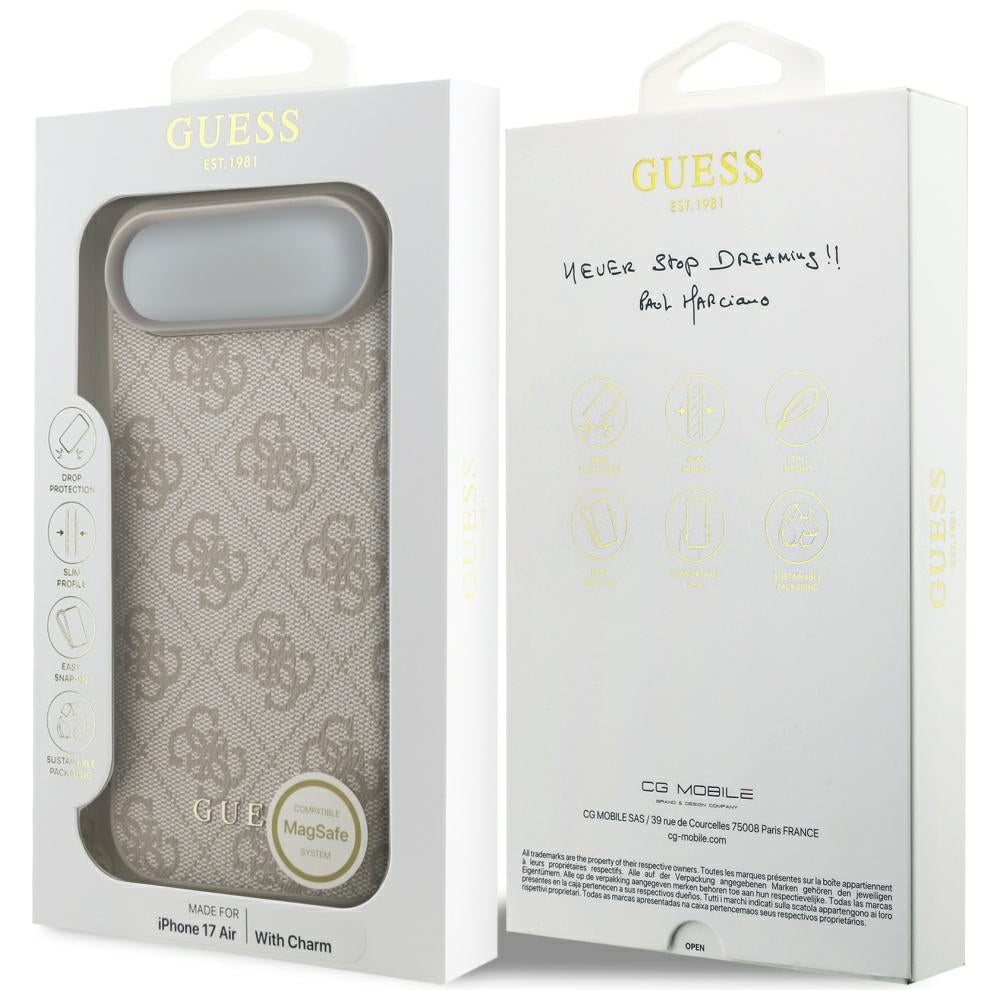 MagSafe futrola za Apple iPhone 17 Air, Guess, 4G Charm Cradle, Roza
