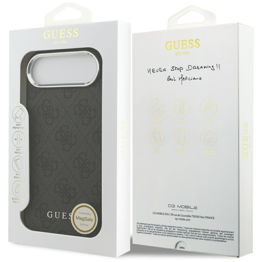 MagSafe futrola za Apple iPhone 17 Air, Guess, 4G Classic Logo, Crna