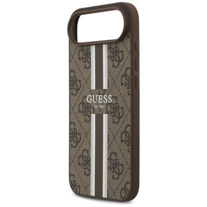 MagSafe futrola za Apple iPhone 17 Air, Guess, 4G Printed Stripes, smeđa