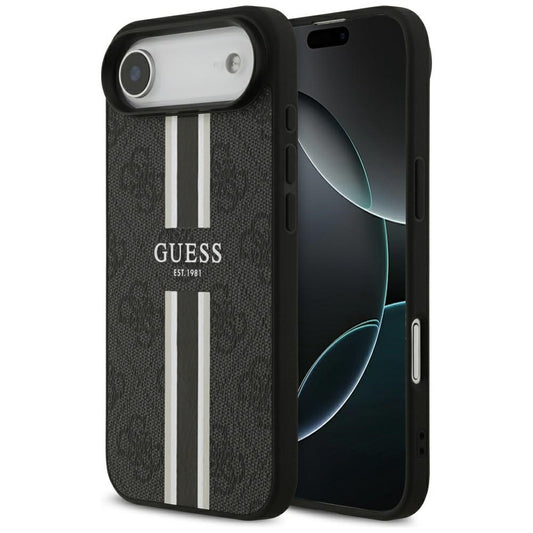 MagSafe futrola za Apple iPhone 17 Air, Guess, 4G Printed Stripes, Crna