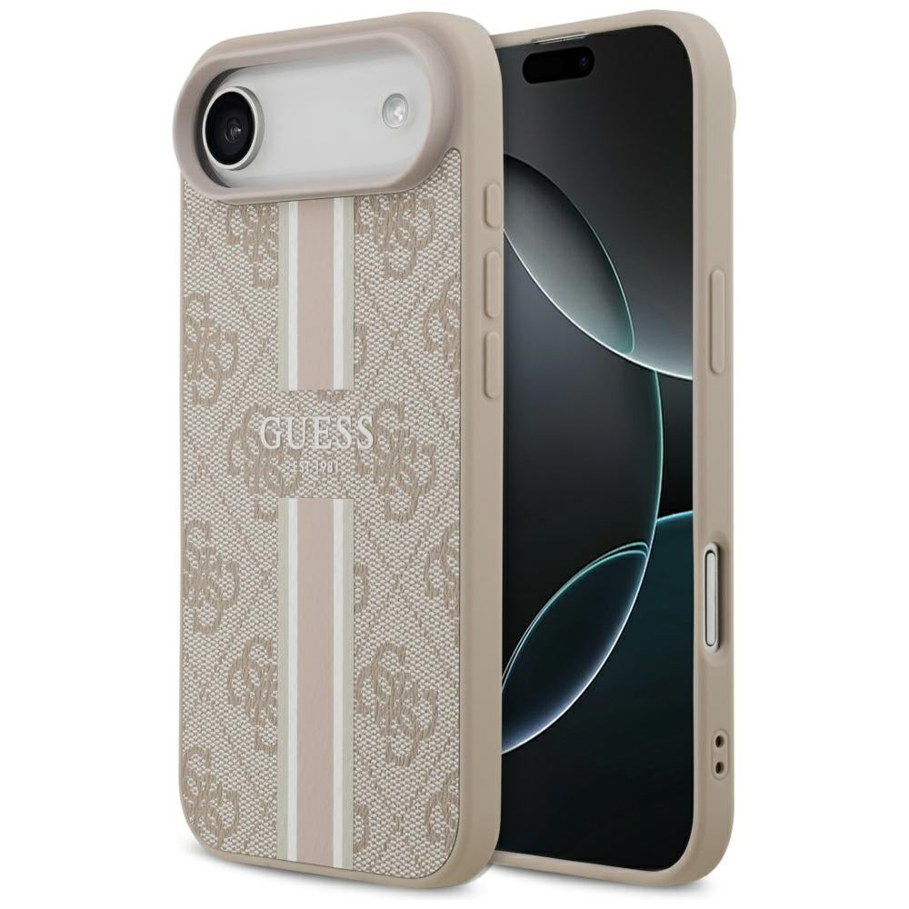MagSafe futrola za Apple iPhone 17 Air, Guess, 4G Printed Stripes, Roza