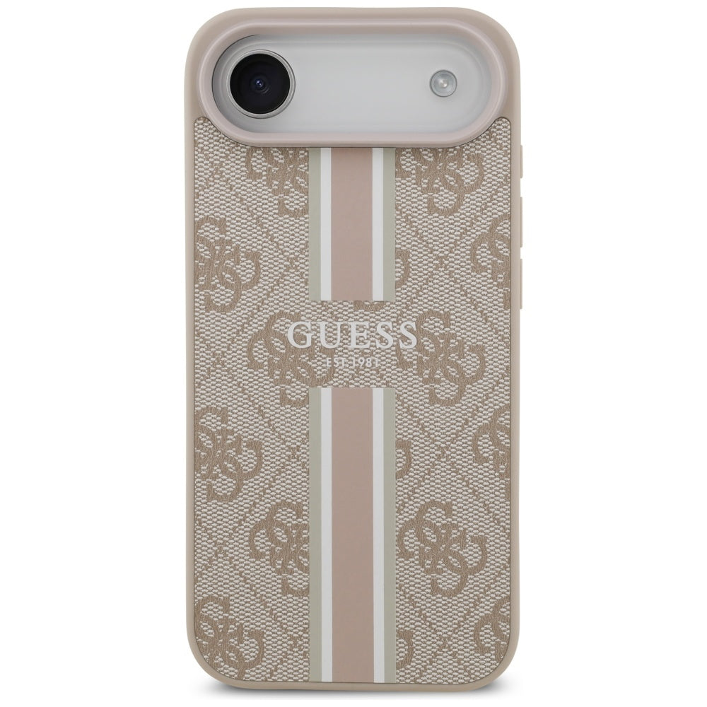 MagSafe futrola za Apple iPhone 17 Air, Guess, 4G Printed Stripes, Roza