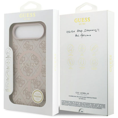 Futrola MagSafe za Apple iPhone 17 Air, Guess, 4G Ring Classic Logo, Roza