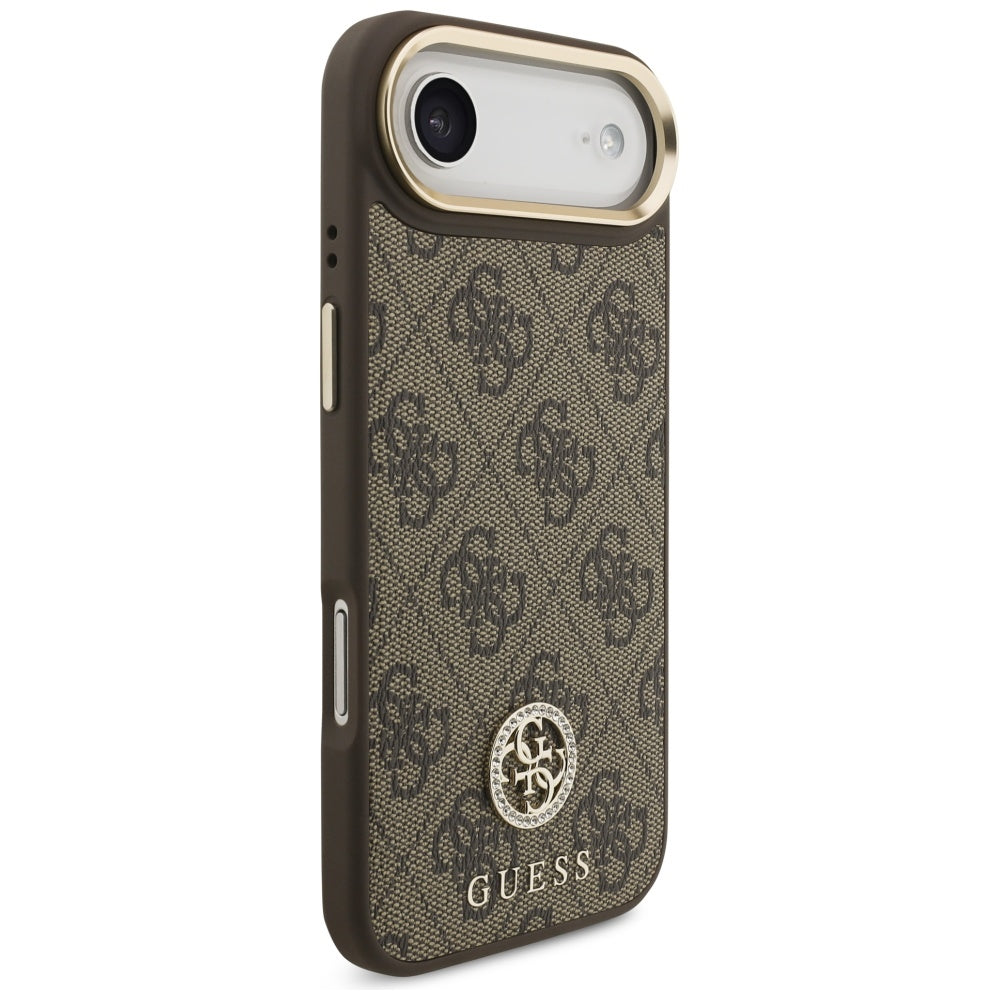MagSafe futrola za Apple iPhone 17 Air, Guess, 4G Strass Logo, Smeđa