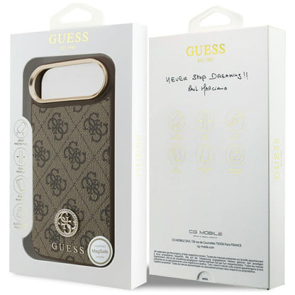MagSafe futrola za Apple iPhone 17 Air, Guess, 4G Strass Logo, Smeđa