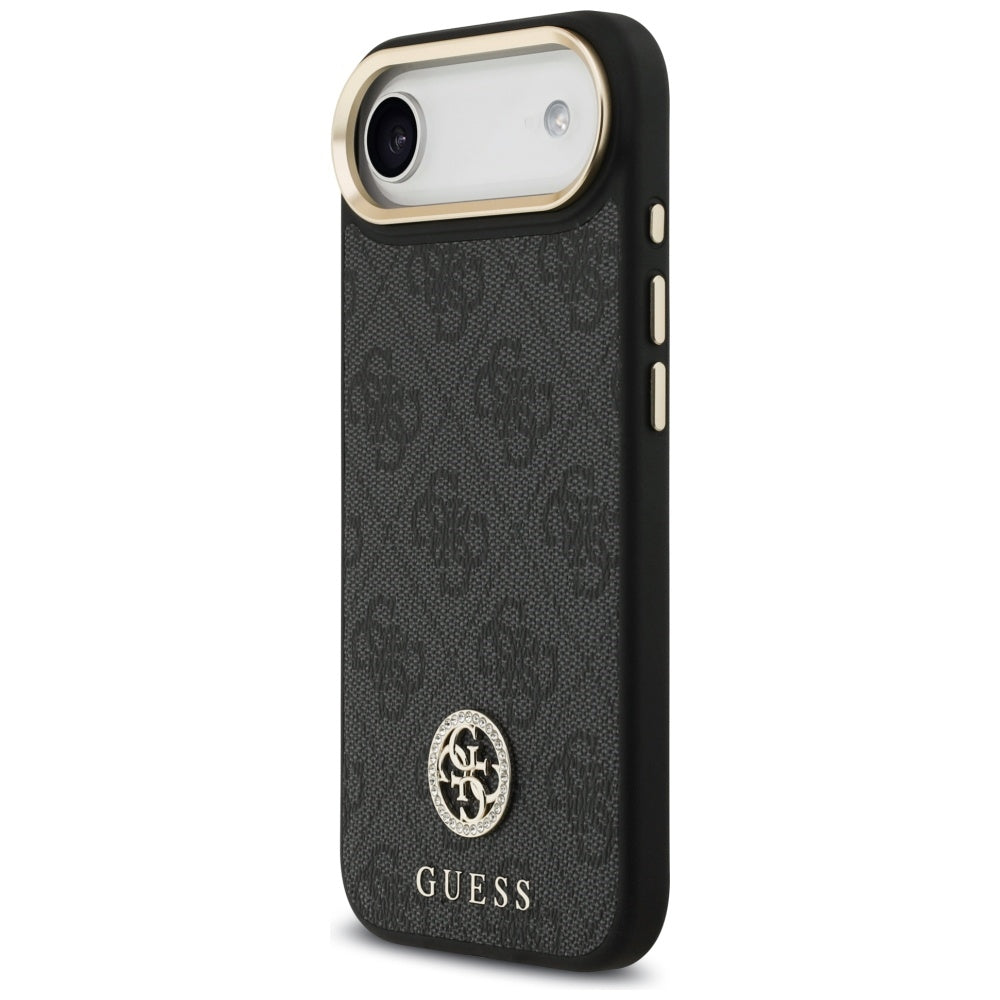 MagSafe futrola za Apple iPhone 17 Air, Guess, 4G Strass Logo s velikom trakom, Crna