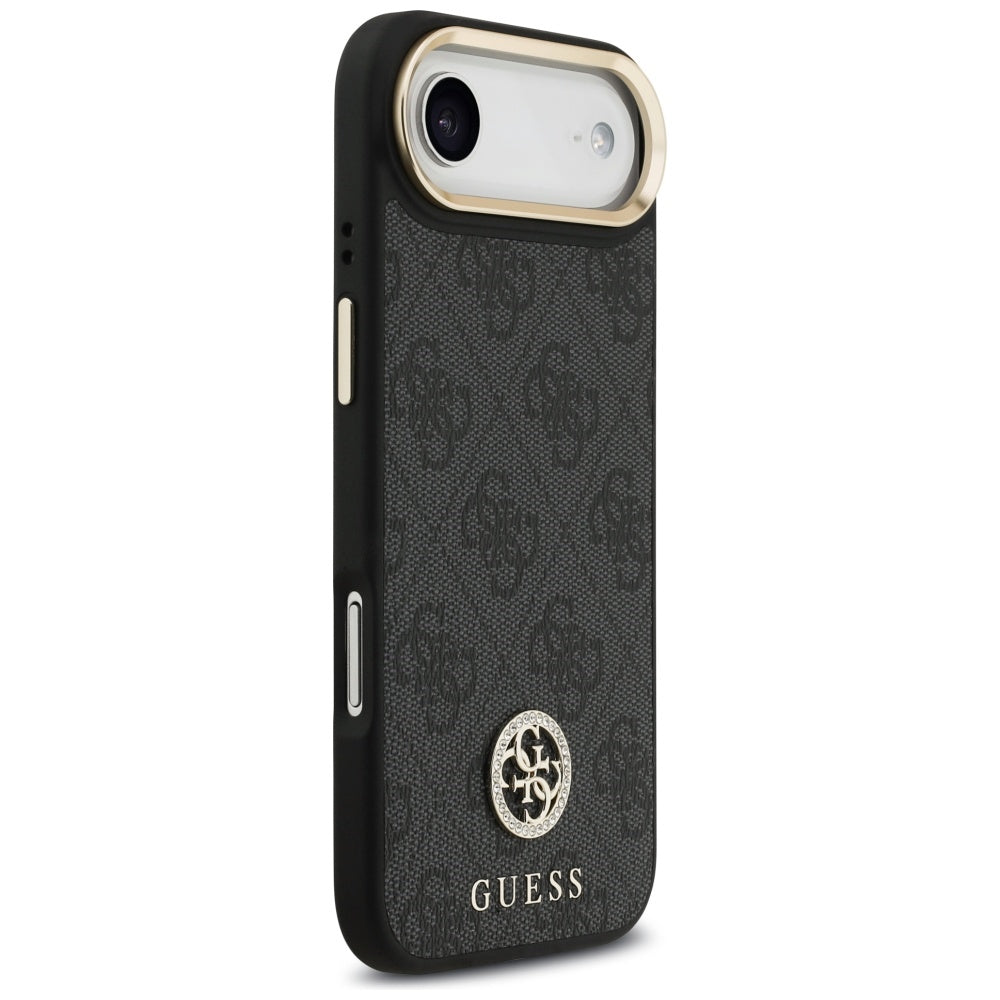 MagSafe futrola za Apple iPhone 17 Air, Guess, 4G Strass Logo s velikom trakom, Crna