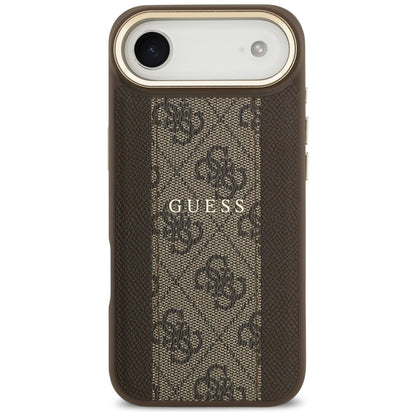 MagSafe futrola za Apple iPhone 17 Air, Guess, 4G Stripe, smeđa