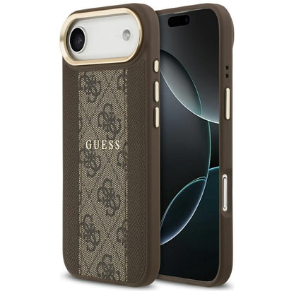 MagSafe futrola za Apple iPhone 17 Air, Guess, 4G Stripe, smeđa