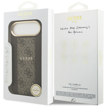 MagSafe futrola za Apple iPhone 17 Air, Guess, 4G Stripe, smeđa