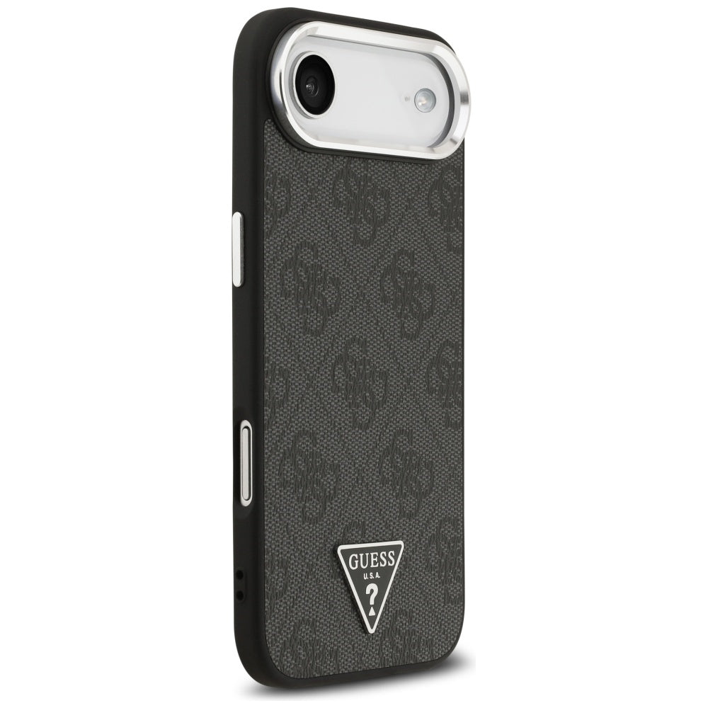 MagSafe futrola za Apple iPhone 17 Air, Guess, 4G Triangle Logo, Crno Srebrna