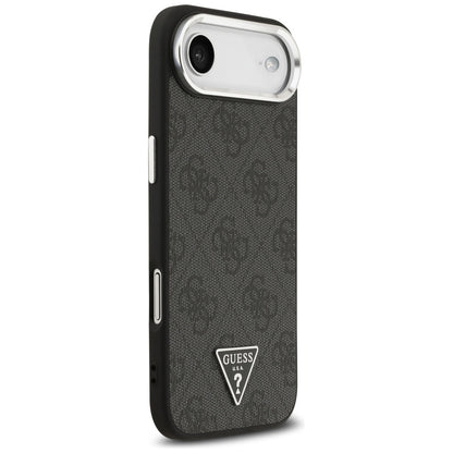 MagSafe futrola za Apple iPhone 17 Air, Guess, 4G Triangle Logo, Crno Srebrna