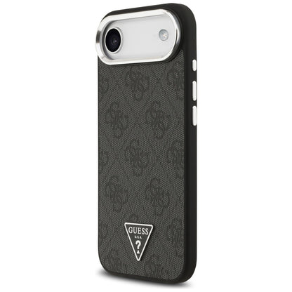 MagSafe futrola za Apple iPhone 17 Air, Guess, 4G Triangle Logo, Crno Srebrna