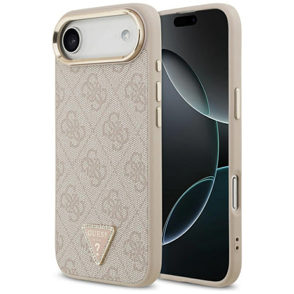 MagSafe futrola za Apple iPhone 17 Air, Guess, 4G Triangle Logo, Zlatno Roza
