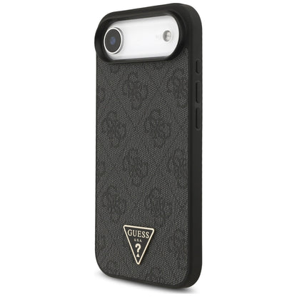 MagSafe futrola za Apple iPhone 17 Air, Guess, 4G Triangle Logo s remenom, Crna