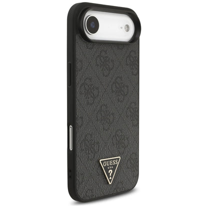 MagSafe futrola za Apple iPhone 17 Air, Guess, 4G Triangle Logo s remenom, Crna