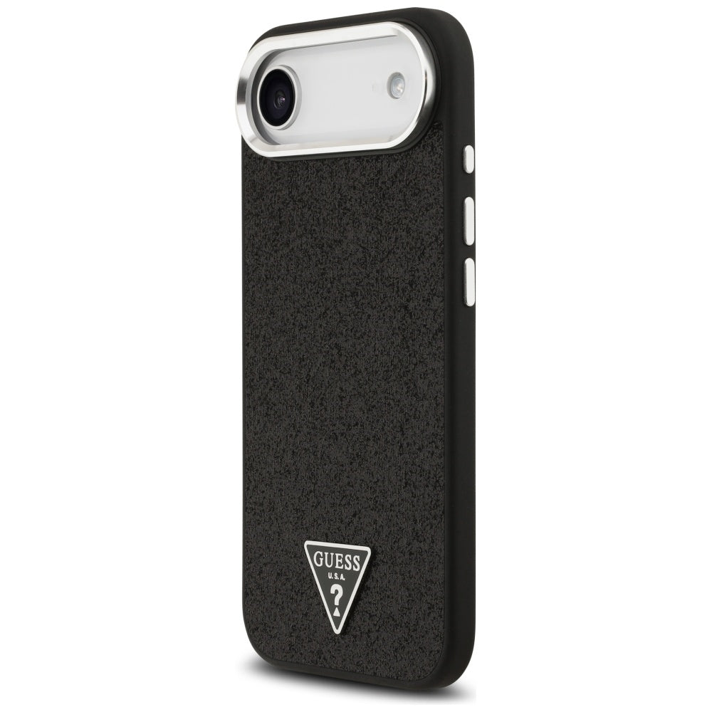 MagSafe futrola za Apple iPhone 17 Air, Guess, Glitter Triangle Logo, Crna