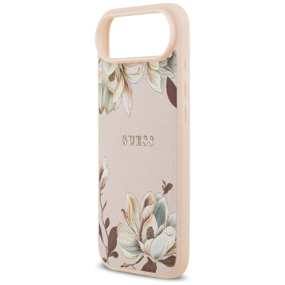 Futrola MagSafe za Apple iPhone 17 Air, Guess, Grained Flowers, Roza