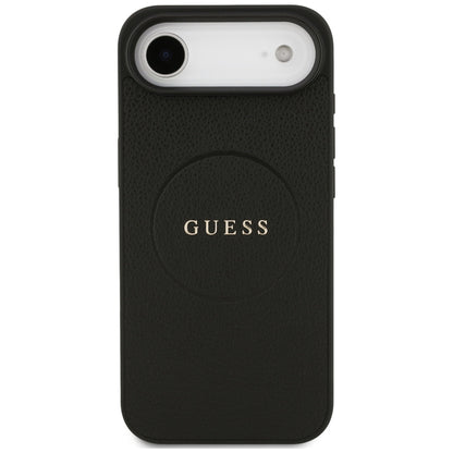 MagSafe futrola za Apple iPhone 17 Air, Guess, Grained Gold Ring, Crna