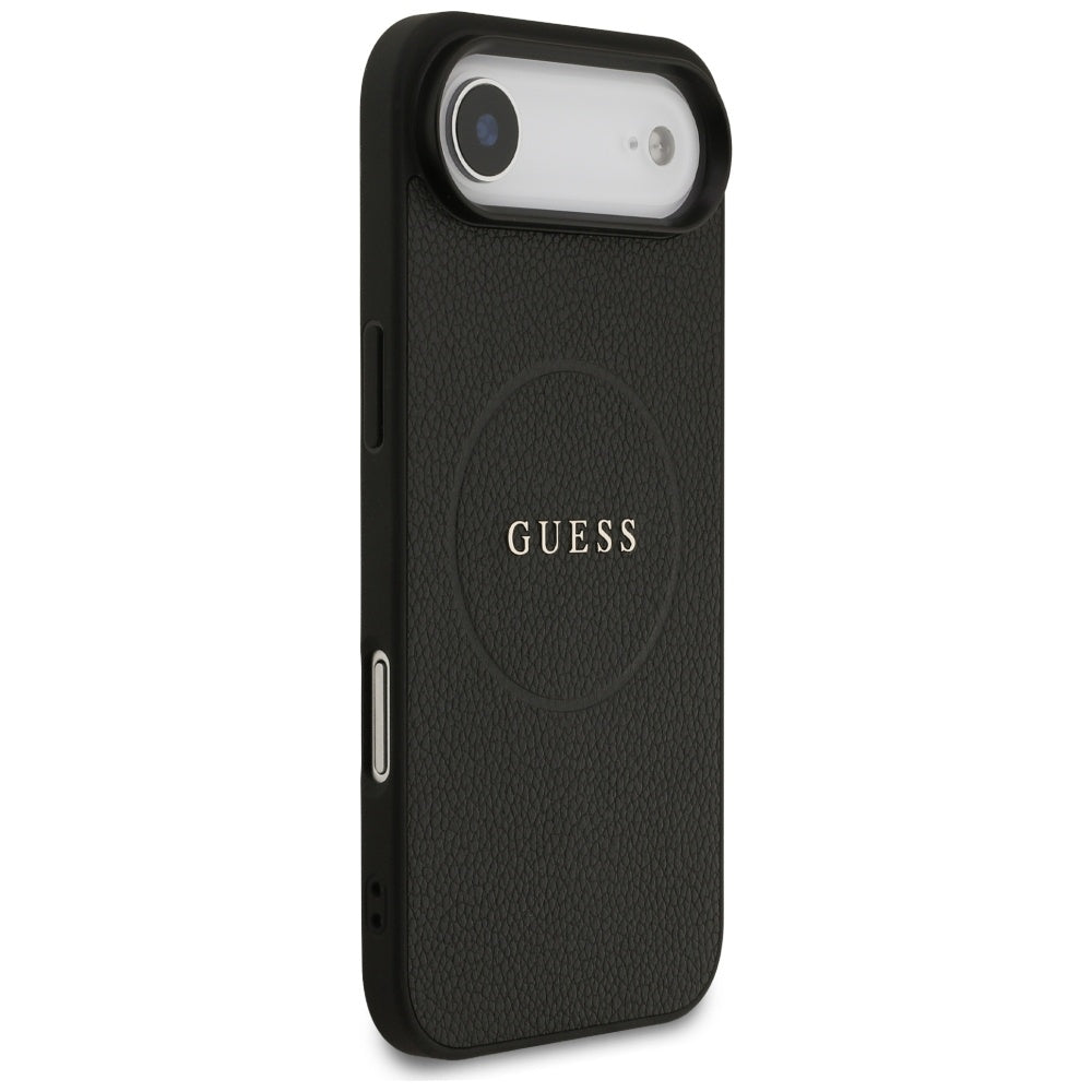 MagSafe futrola za Apple iPhone 17 Air, Guess, Grained Gold Ring, Crna
