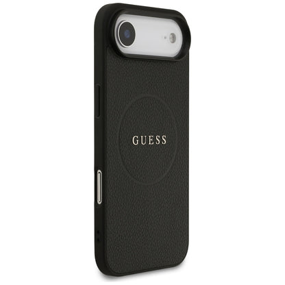MagSafe futrola za Apple iPhone 17 Air, Guess, Grained Gold Ring, Crna