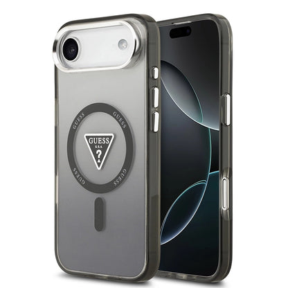 MagSafe futrola za Apple iPhone 17 Air, Guess, IML Gradient Triangle Logo, Crna