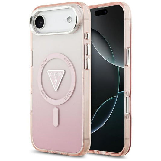Futrola MagSafe za Apple iPhone 17 Air, Guess, IML Gradient Triangle Logo, Roza