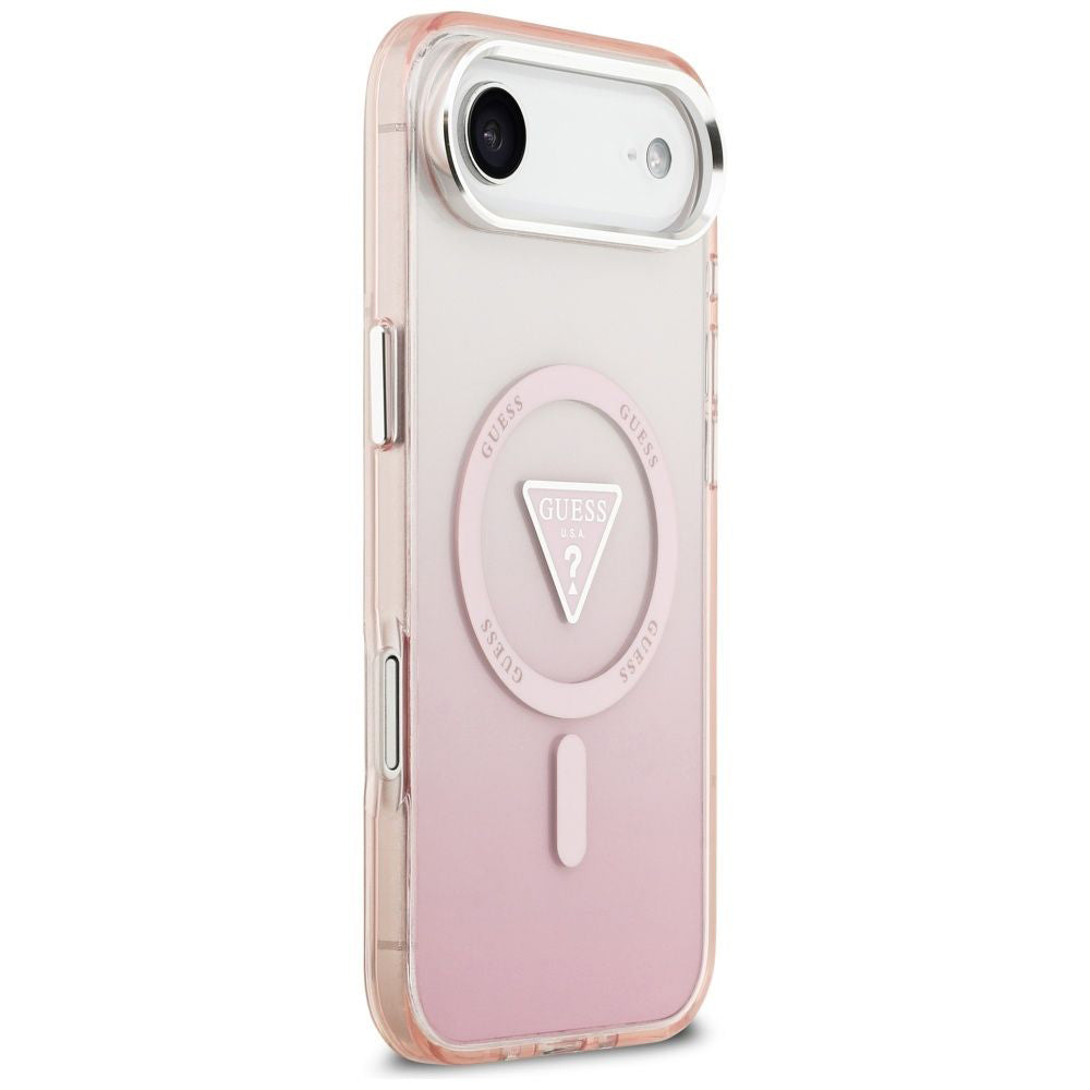 Futrola MagSafe za Apple iPhone 17 Air, Guess, IML Gradient Triangle Logo, Roza