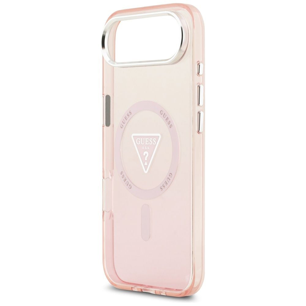 Futrola MagSafe za Apple iPhone 17 Air, Guess, IML Gradient Triangle Logo, Roza
