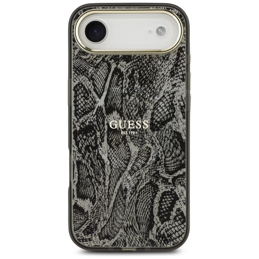 MagSafe torbica za Apple iPhone 17 Air, Guess, Python uzorak, Crna