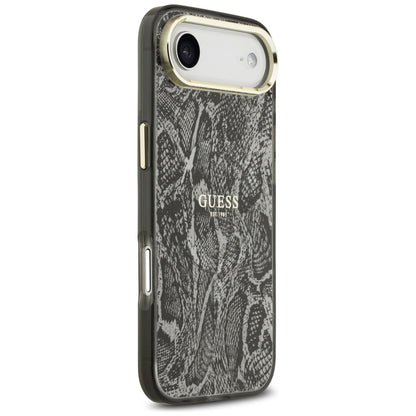 MagSafe torbica za Apple iPhone 17 Air, Guess, Python uzorak, Crna