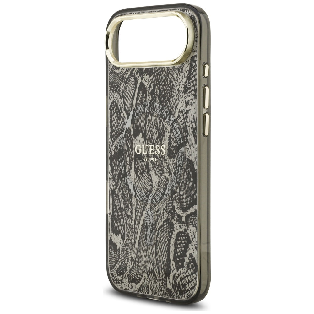 MagSafe torbica za Apple iPhone 17 Air, Guess, Python uzorak, Crna