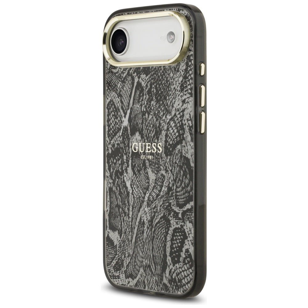 MagSafe torbica za Apple iPhone 17 Air, Guess, Python uzorak, Crna