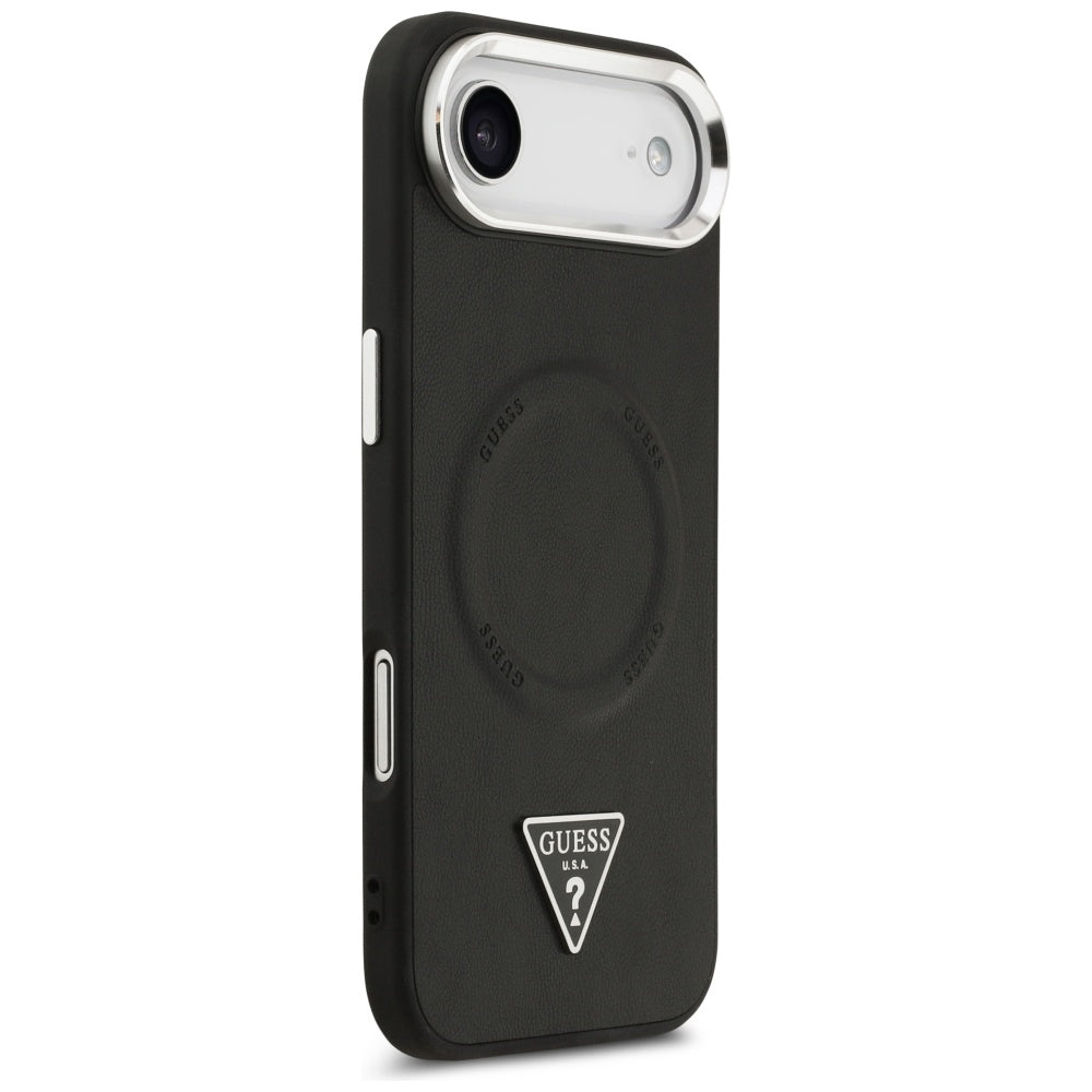 MagSafe futrola za Apple iPhone 17 Air, Guess, Triangle Logo, Crno Srebrna