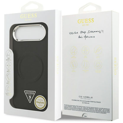 MagSafe futrola za Apple iPhone 17 Air, Guess, Triangle Logo, Crno Srebrna
