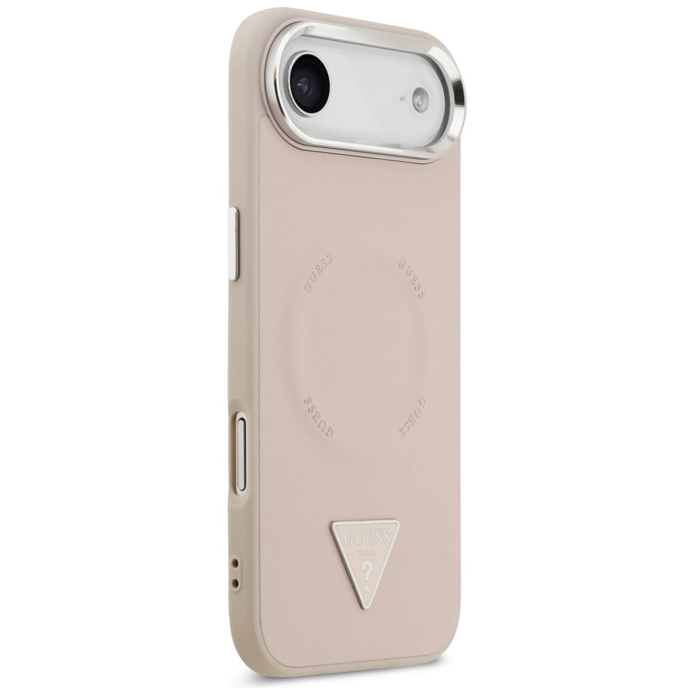 MagSafe futrola za Apple iPhone 17 Air, Guess, Triangle Logo, Srebrno Roza