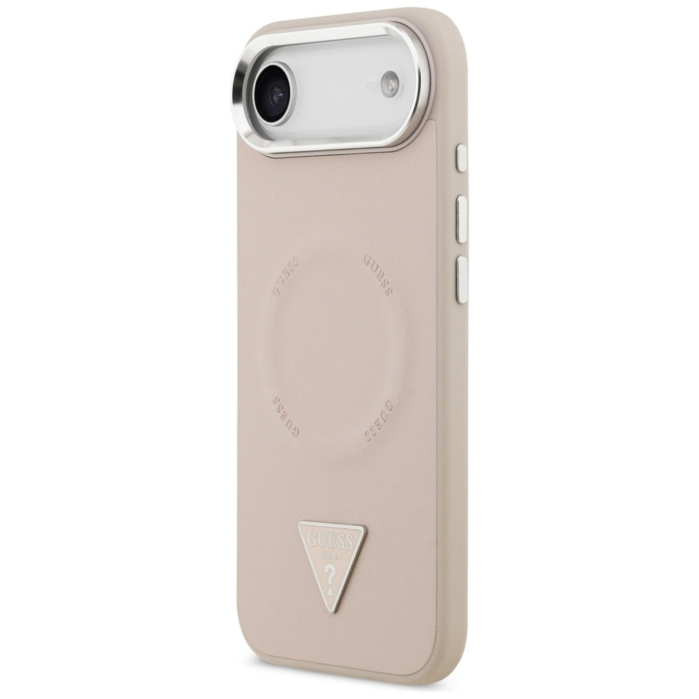 MagSafe futrola za Apple iPhone 17 Air, Guess, Triangle Logo, Srebrno Roza