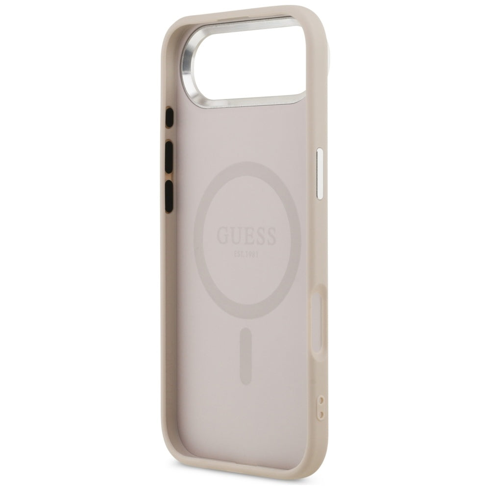 MagSafe futrola za Apple iPhone 17 Air, Guess, Triangle Logo, Srebrno Roza