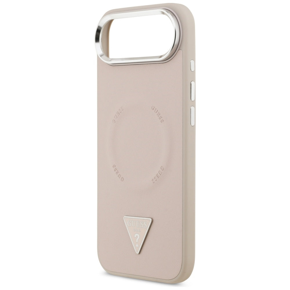 MagSafe futrola za Apple iPhone 17 Air, Guess, Triangle Logo, Srebrno Roza