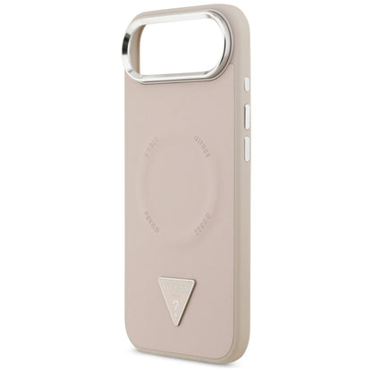 MagSafe futrola za Apple iPhone 17 Air, Guess, Triangle Logo, Srebrno Roza