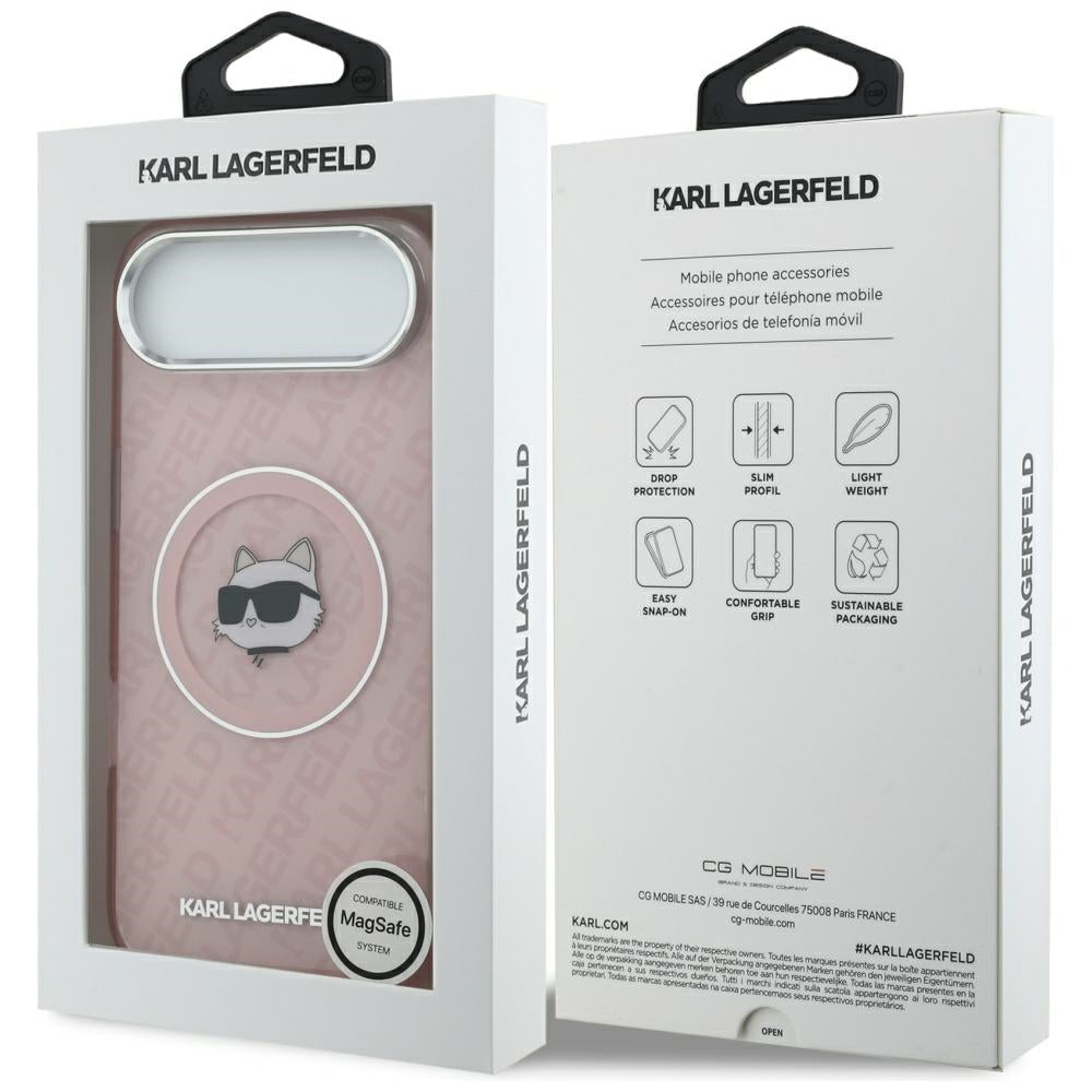 Futrola MagSafe za Apple iPhone 17 Air, Karl Lagerfeld, IML Choupette`s Head, Roza