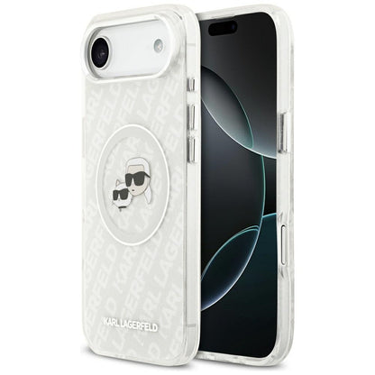 MagSafe futrola za Apple iPhone 17 Air, Karl Lagerfeld, IML Glitter Karl & Choupette`s Heads, Siva