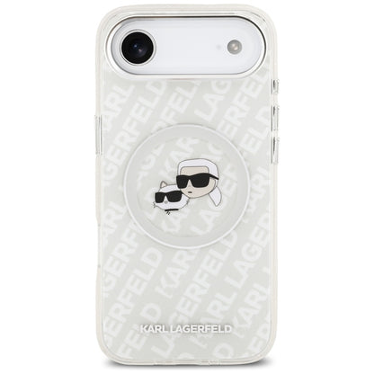 MagSafe futrola za Apple iPhone 17 Air, Karl Lagerfeld, IML Glitter Karl & Choupette`s Heads, Siva