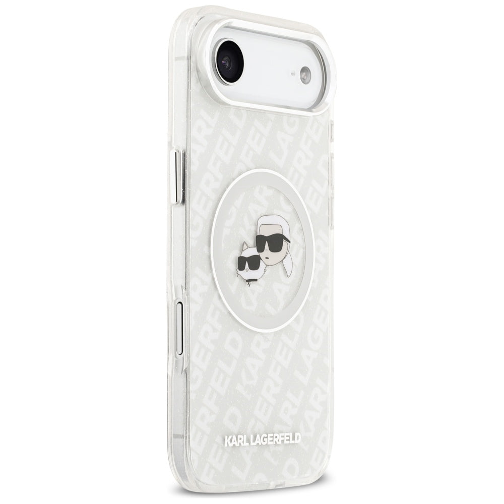 MagSafe futrola za Apple iPhone 17 Air, Karl Lagerfeld, IML Glitter Karl & Choupette`s Heads, Siva
