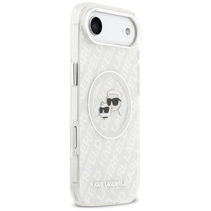 MagSafe futrola za Apple iPhone 17 Air, Karl Lagerfeld, IML Glitter Karl & Choupette`s Heads, Siva