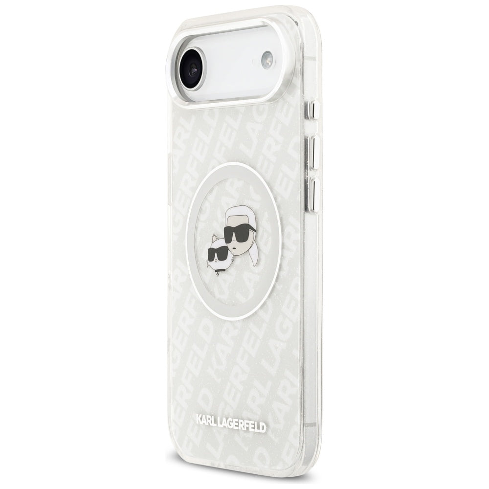 MagSafe futrola za Apple iPhone 17 Air, Karl Lagerfeld, IML Glitter Karl & Choupette`s Heads, Siva