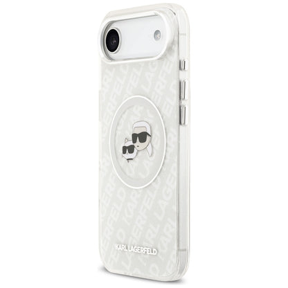 MagSafe futrola za Apple iPhone 17 Air, Karl Lagerfeld, IML Glitter Karl & Choupette`s Heads, Siva